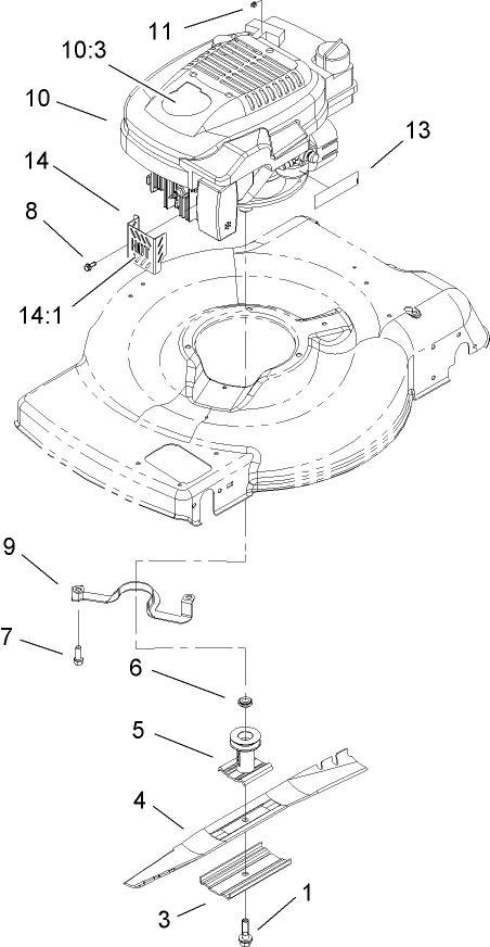 Engine and Blade Assembly