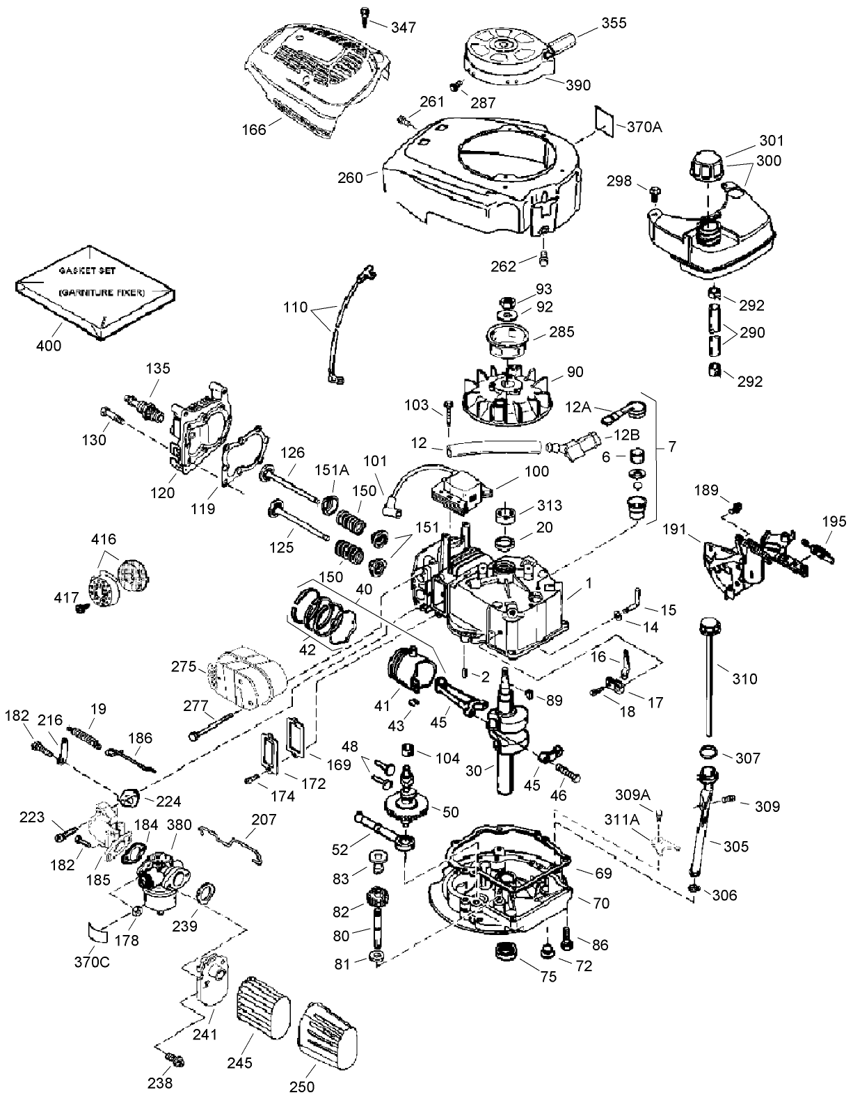 Engine Assembly No. 1  Tecumseh LV195EA-362003B