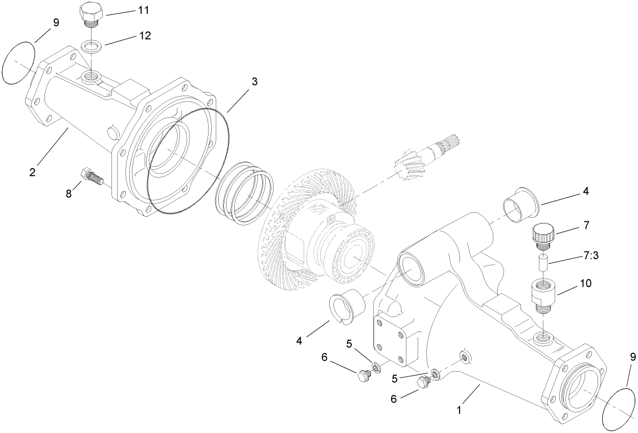 Axle Support Assembly  Rear Axle Assembly No. 110-4750