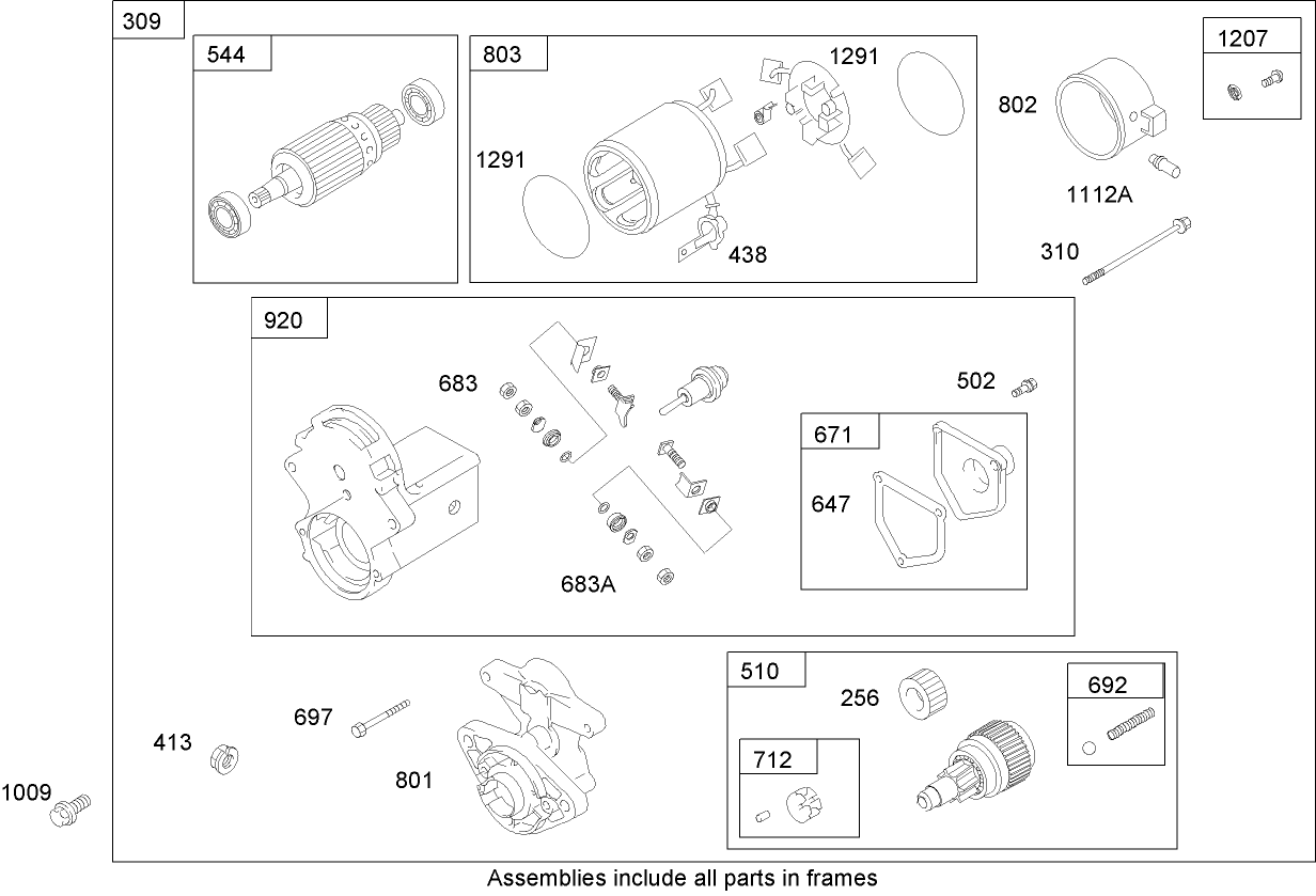 Starter Motor Assembly No. 110-2598