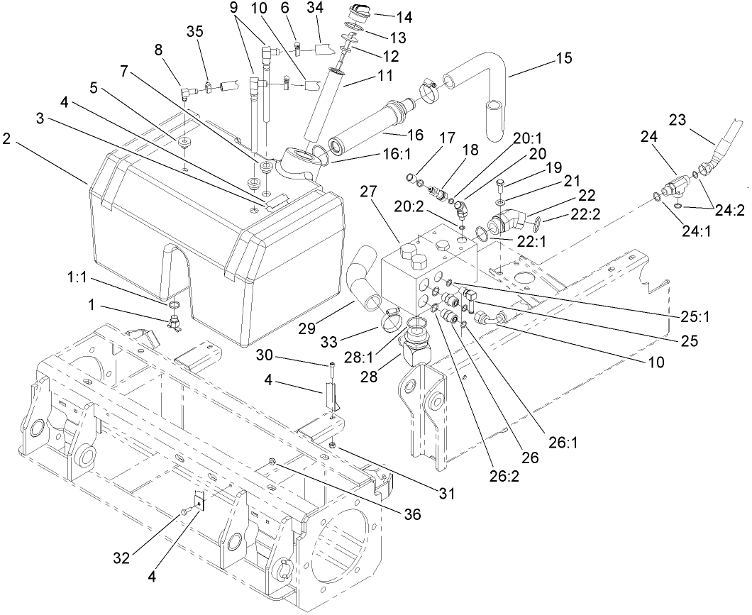 Hydraulic Reservoir and Filter Assembly