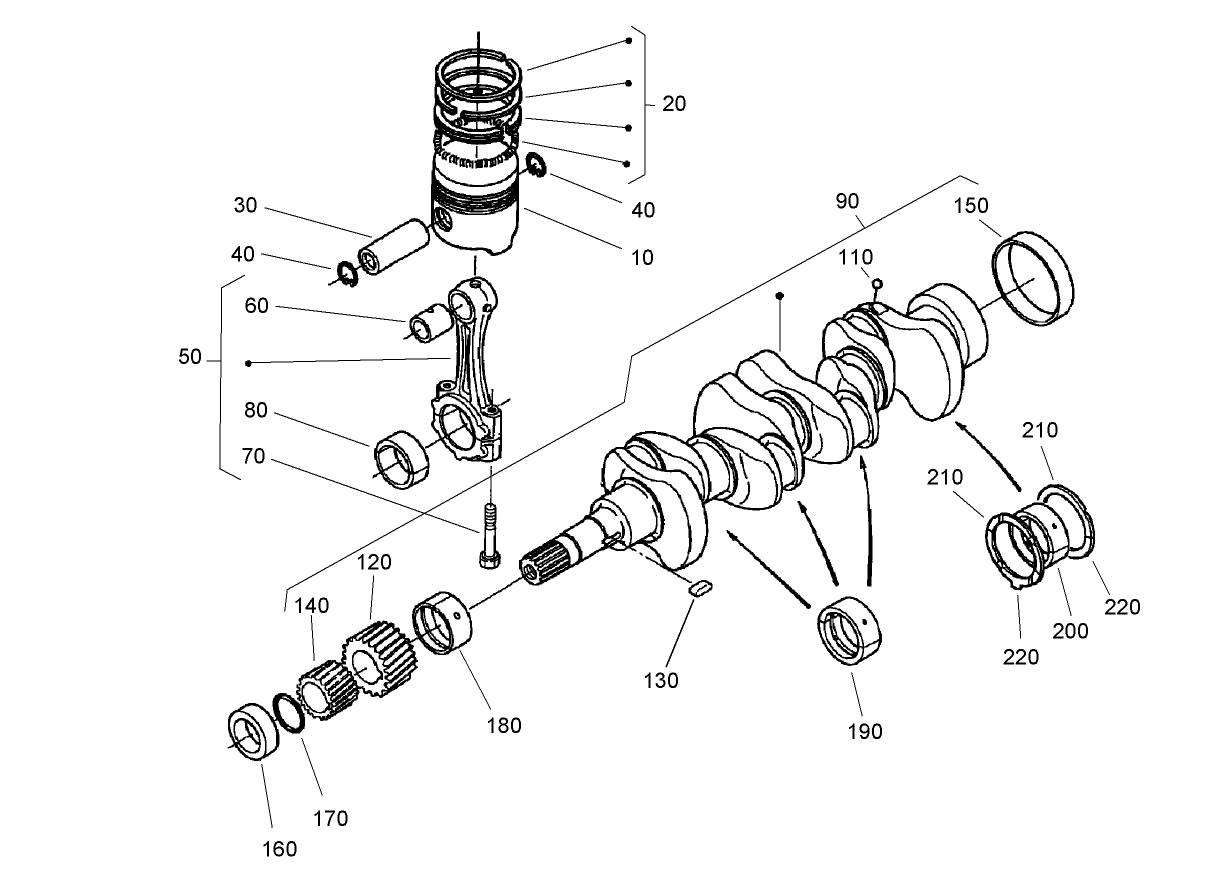 Piston and Crankshaft Assembly