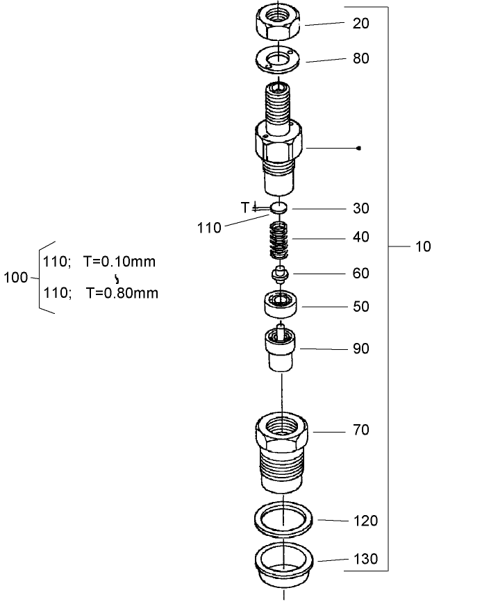 Nozzle Holder Component Assembly