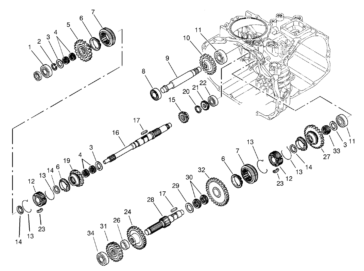 Gear Shaft Assembly Transaxle Assembly No. 104-9078
