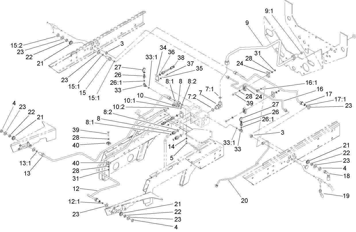 Rear Hydraulic Control Block Assembly