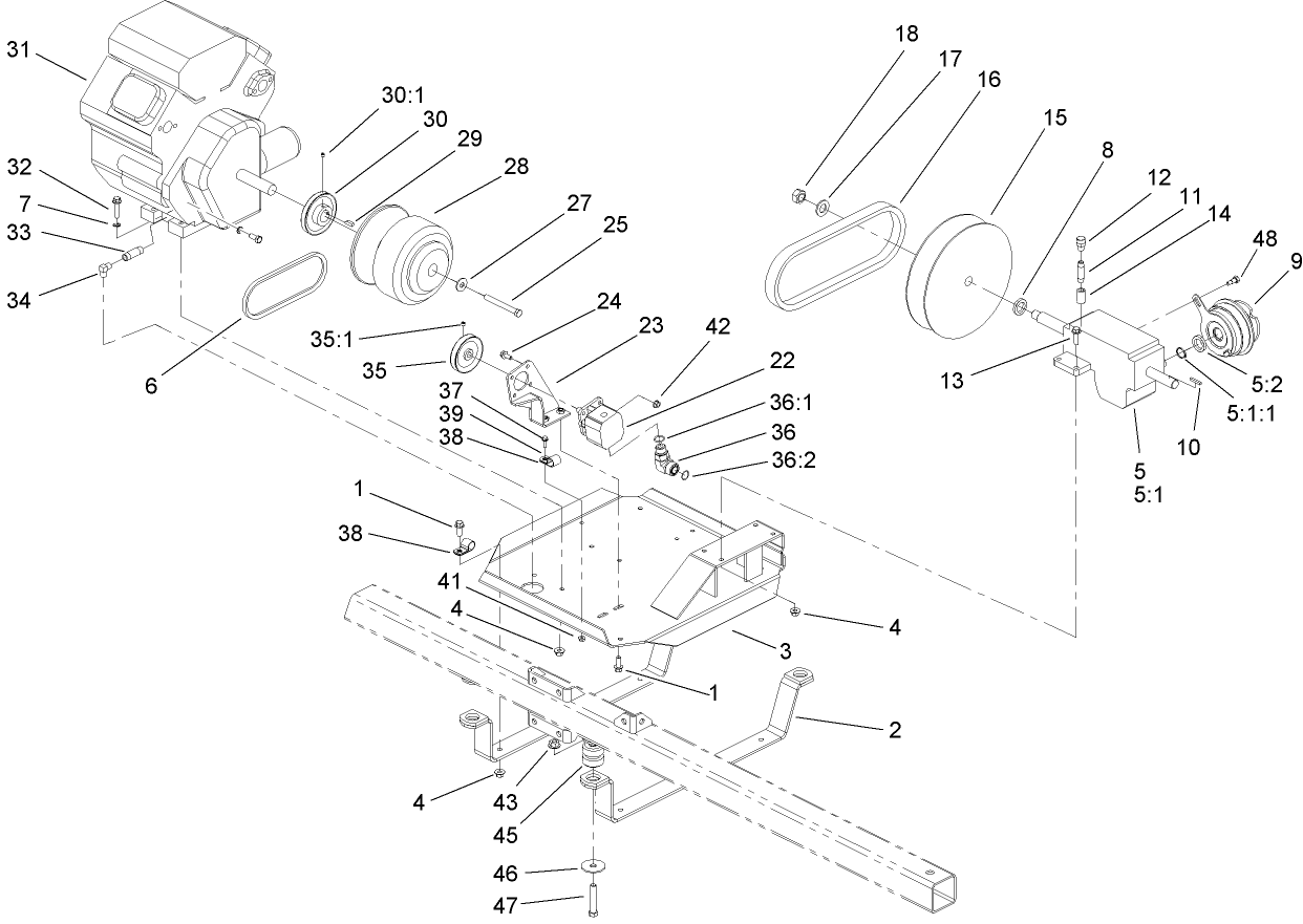 Engine and Gearbox Assembly