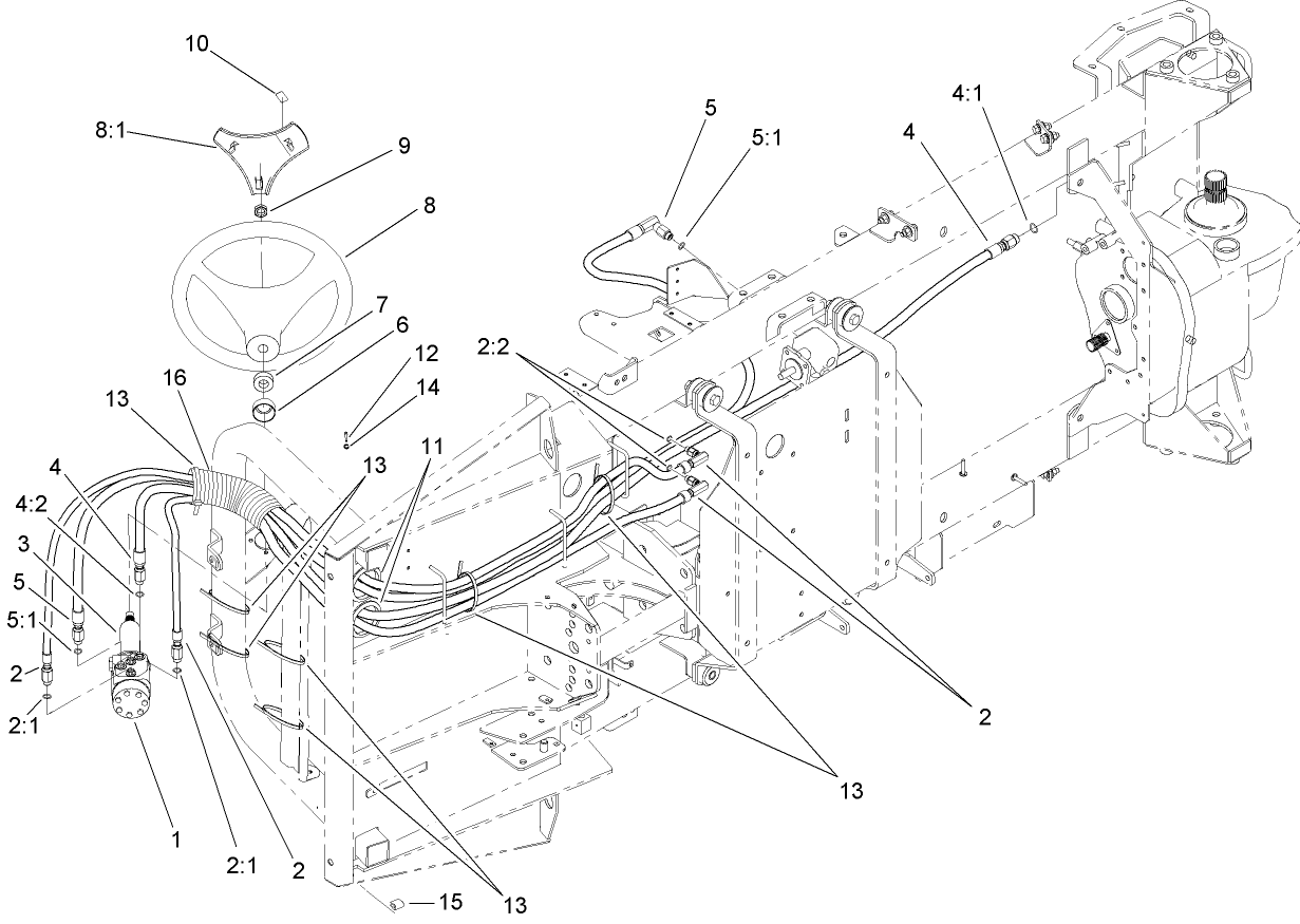 Hydraulic Hose Routing Assembly