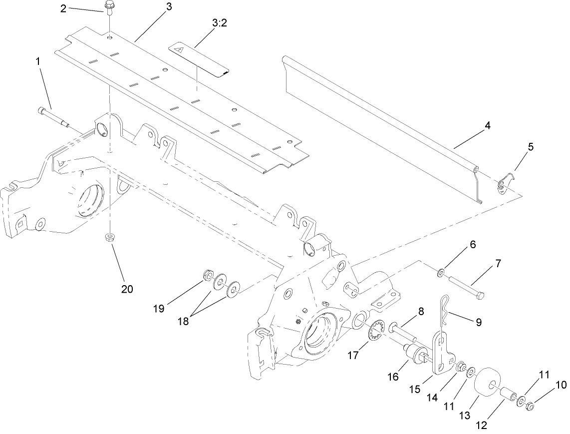 Roller Kickstand and Shield Assembly