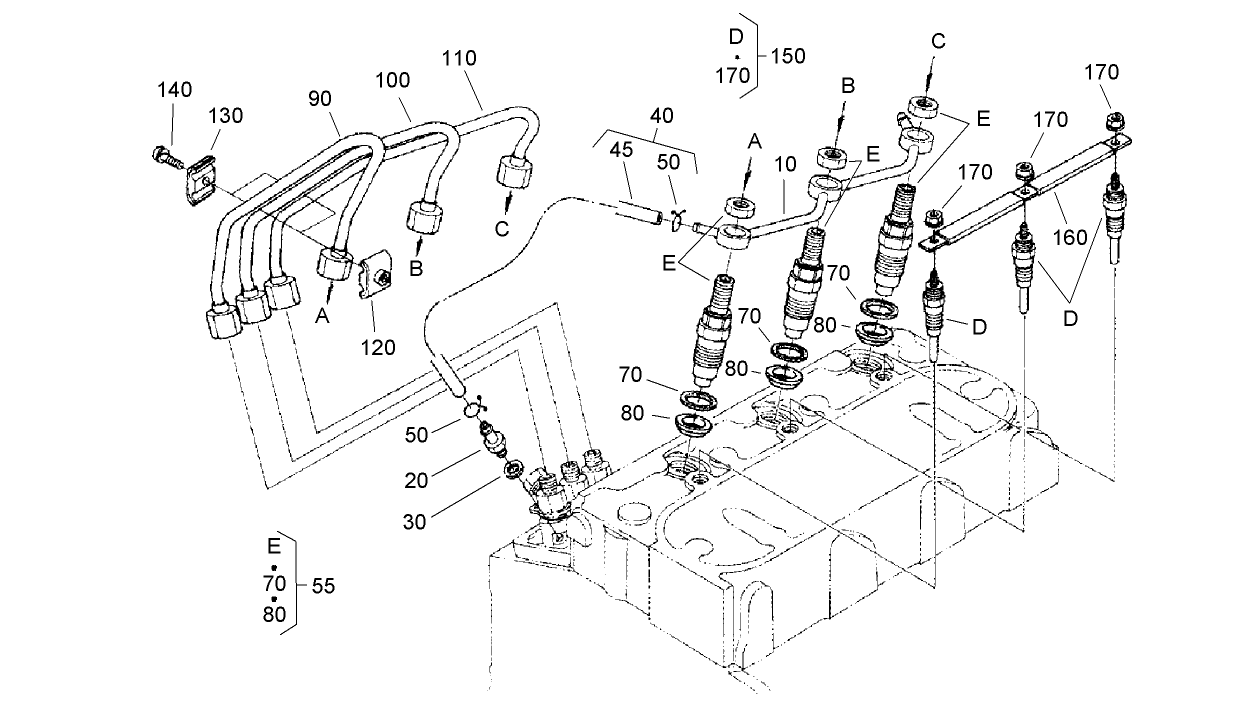 Nozzle Holder and Glow Plug Assembly