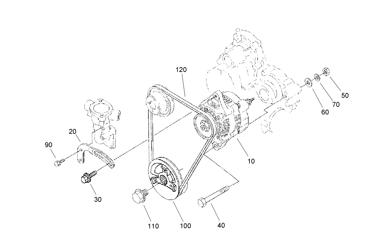 Alternator and Pulley Assembly