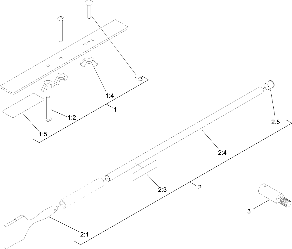 Gauge Bar, Brush and Reel Drive Adapter Assembly