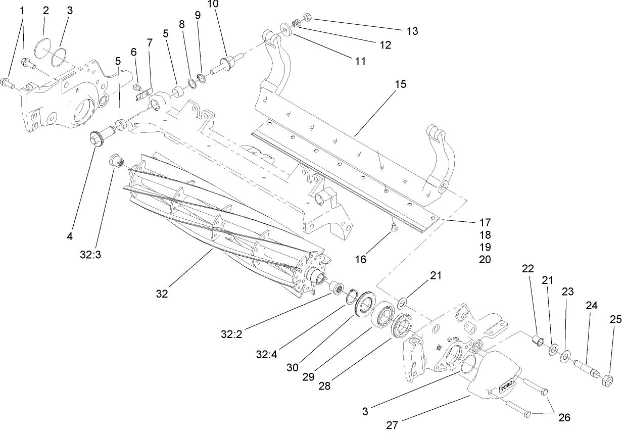 Reel and Bedbar Assembly