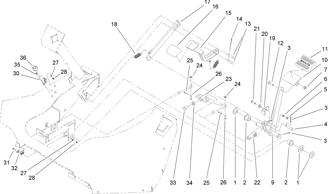 Brake and Pedal Assembly
