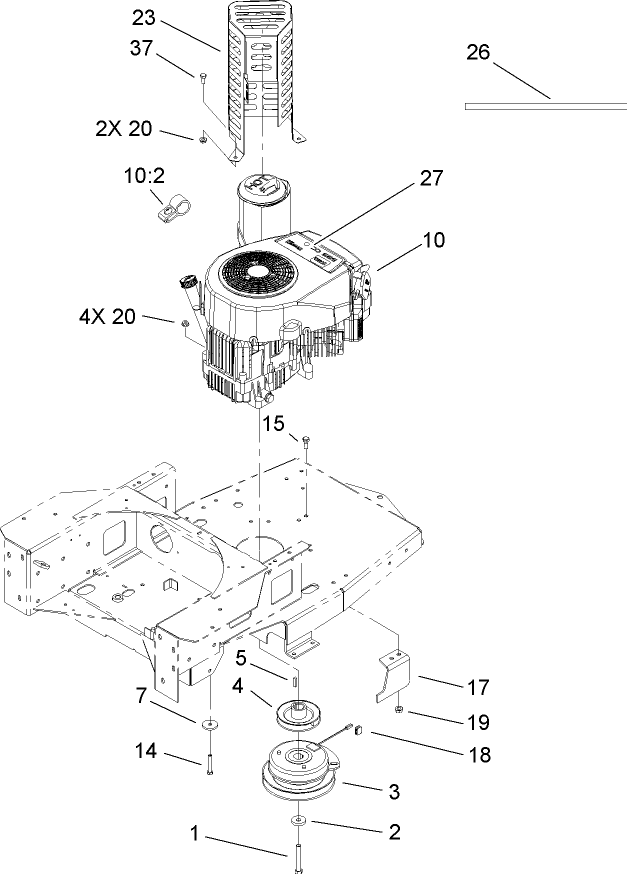 Engine and Clutch Assembly