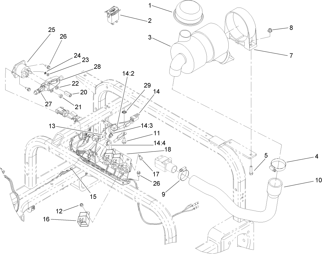 Wire Harness, Air Cleaner and Hose Assembly