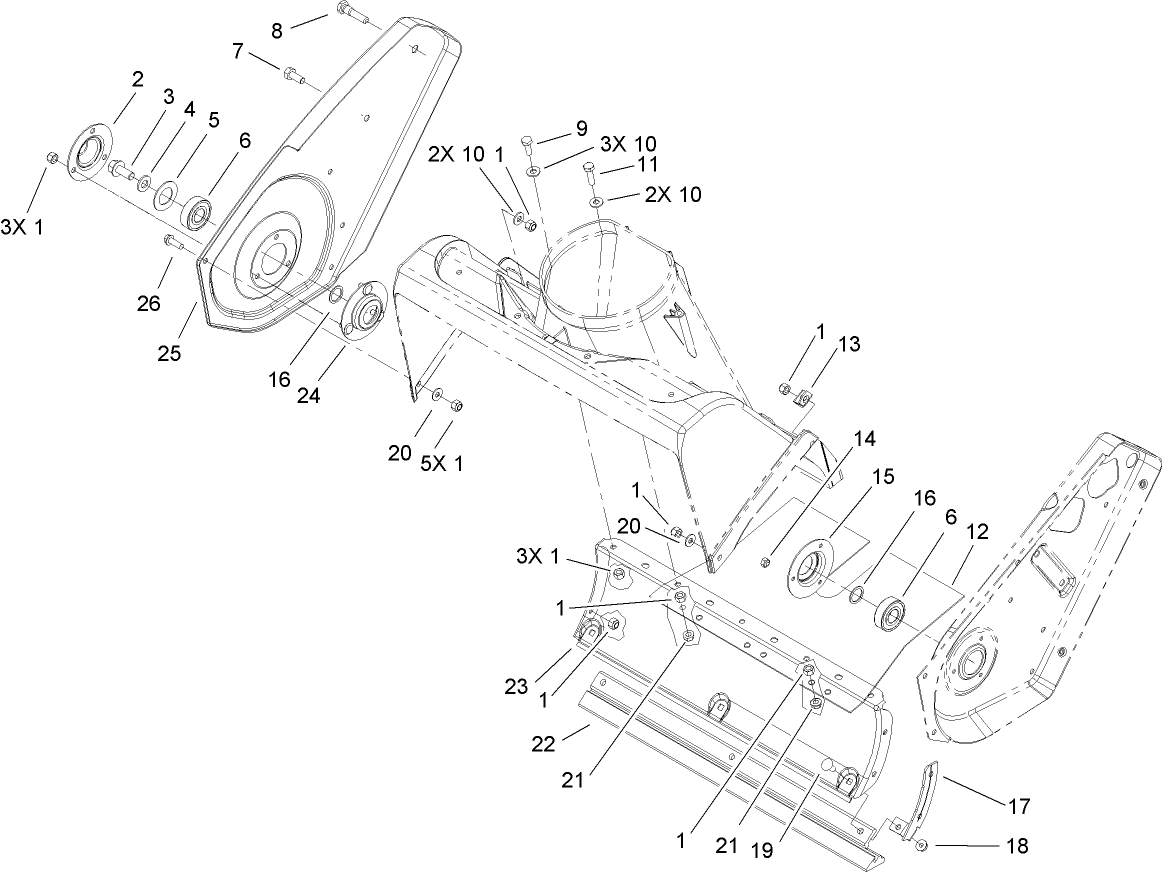 Rotor Housing and Scraper Assembly