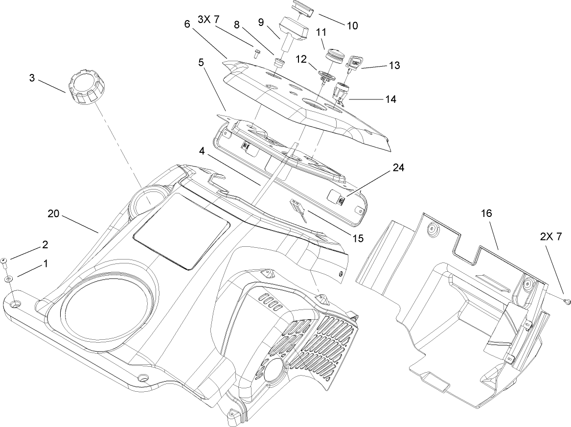 Shroud and Control Panel Assembly