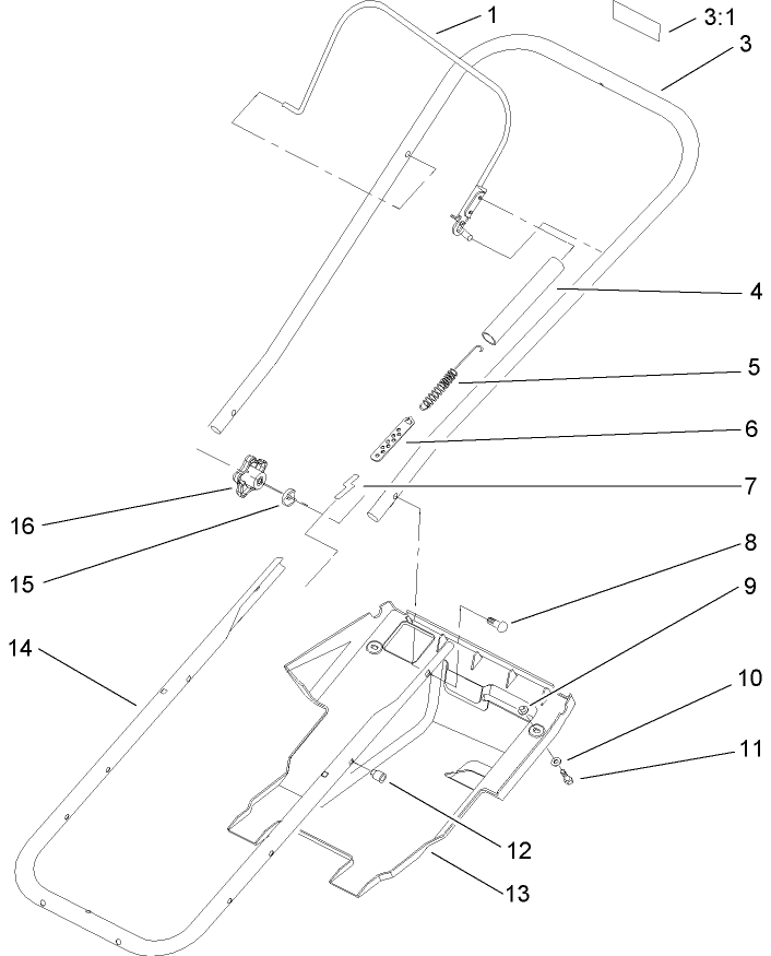 Handle and Lower Shroud Assembly