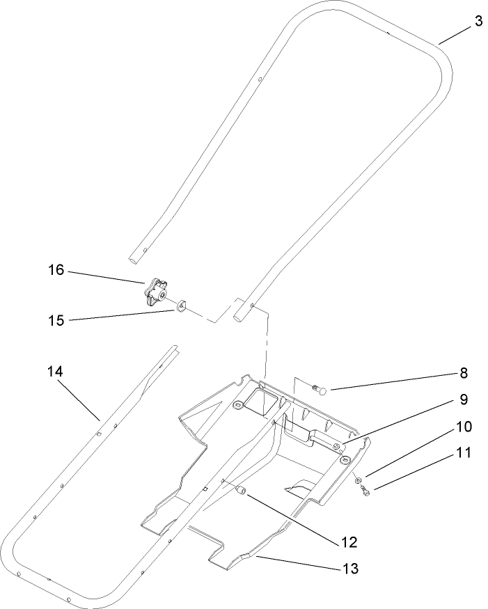 Handle and Lower Shroud Assembly