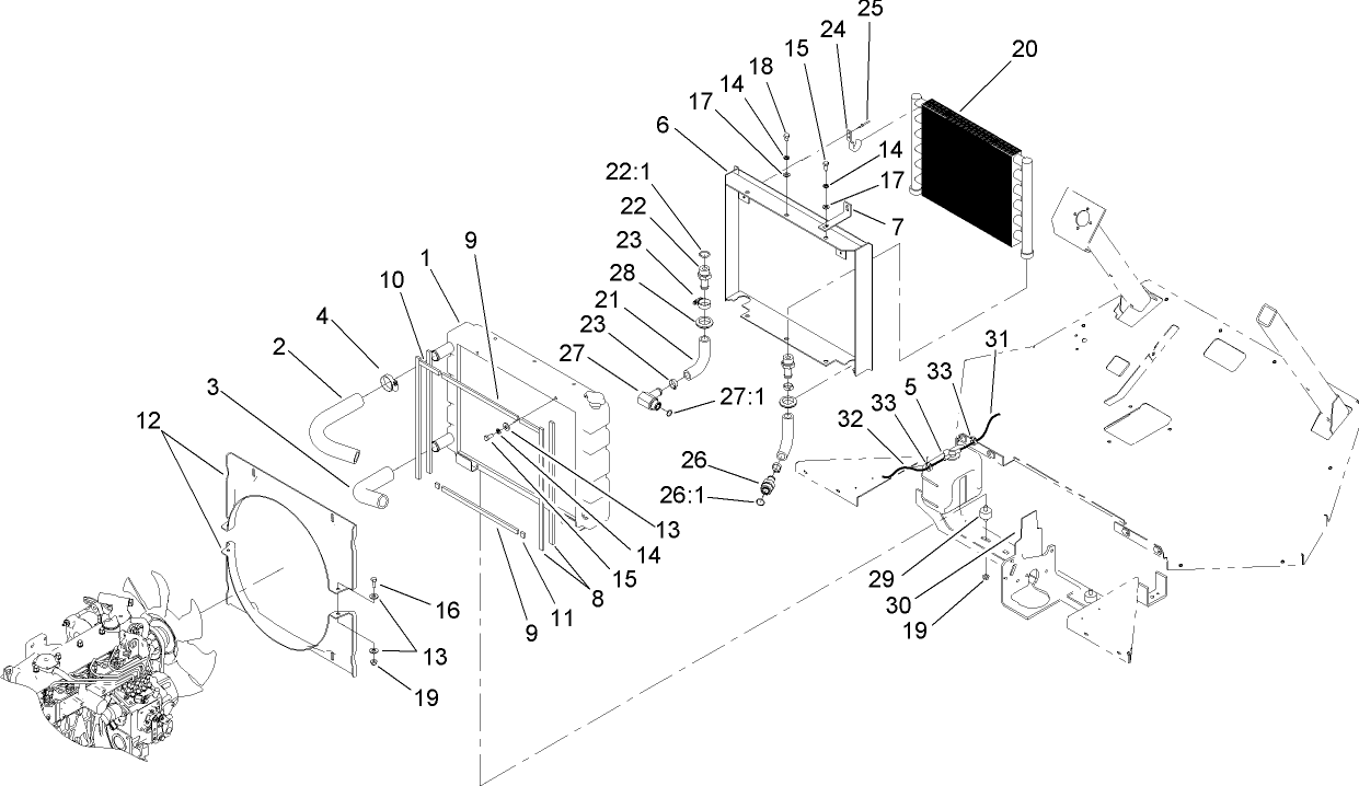Oil Cooler and Radiator Assembly