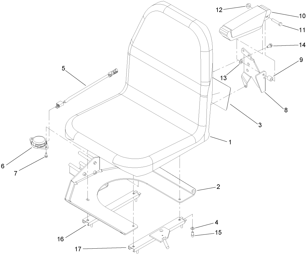 Seat and Armrest Assembly