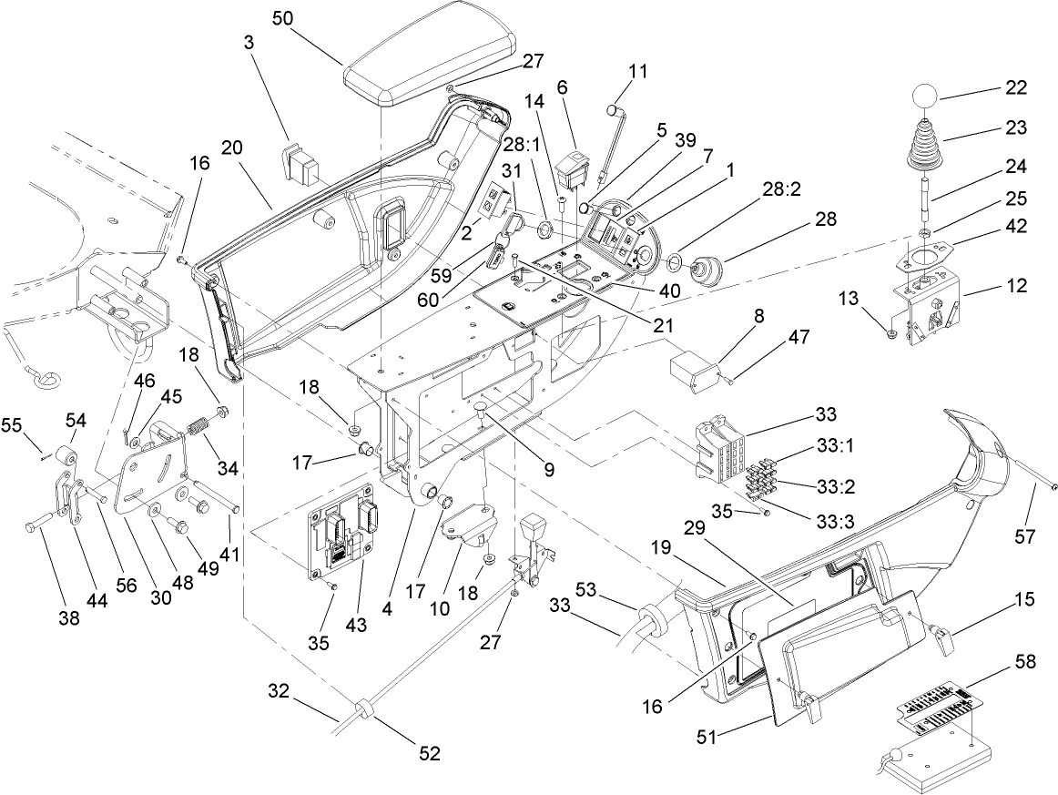 Console and Control Arm Assembly