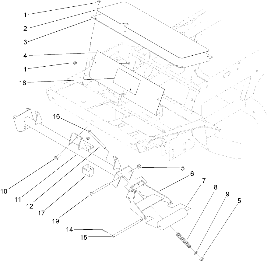 Roller Support and Access Panel Assembly