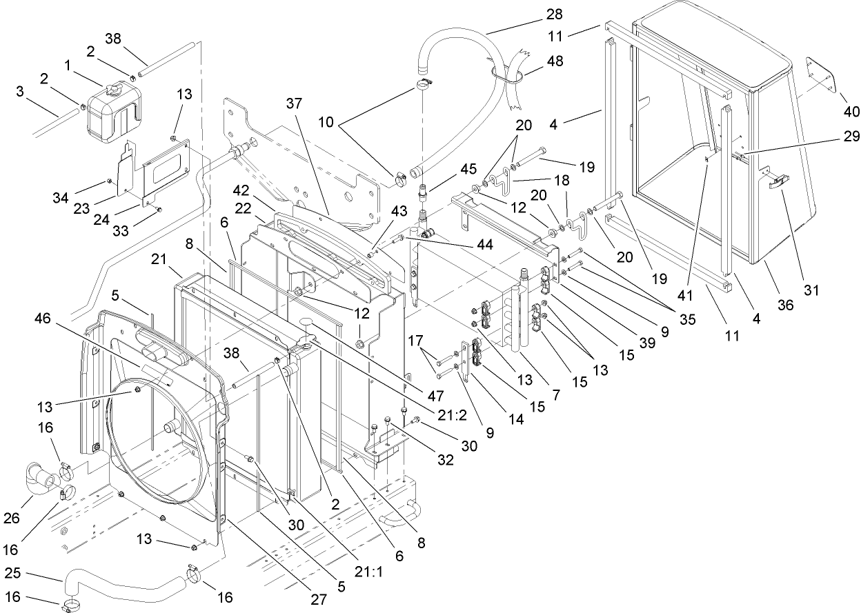 Radiator and Hydraulic Cooler Assembly
