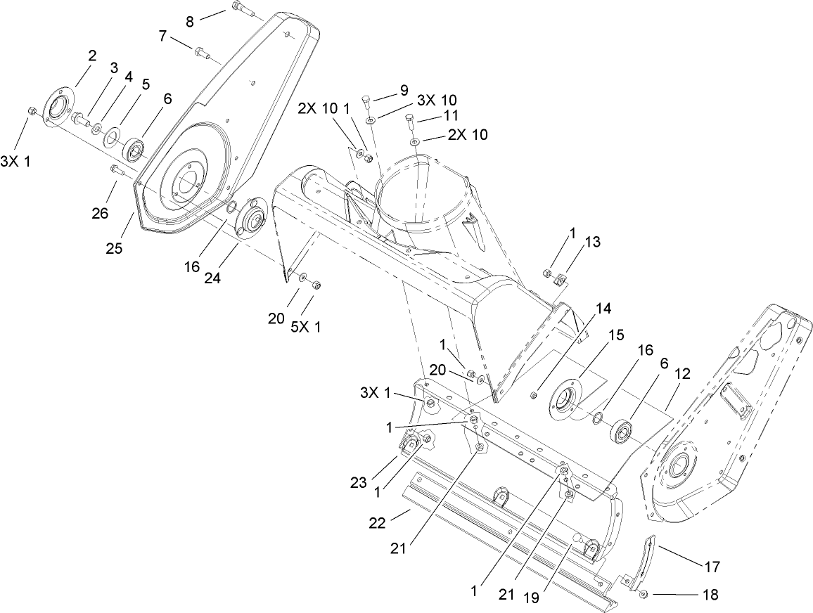 Rotor Housing and Scraper Assembly