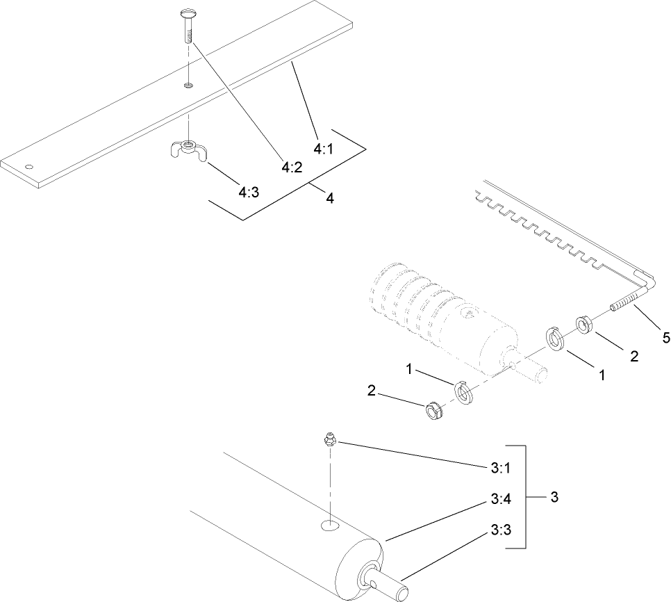 Roller and Height-of-Cut Bar Assembly