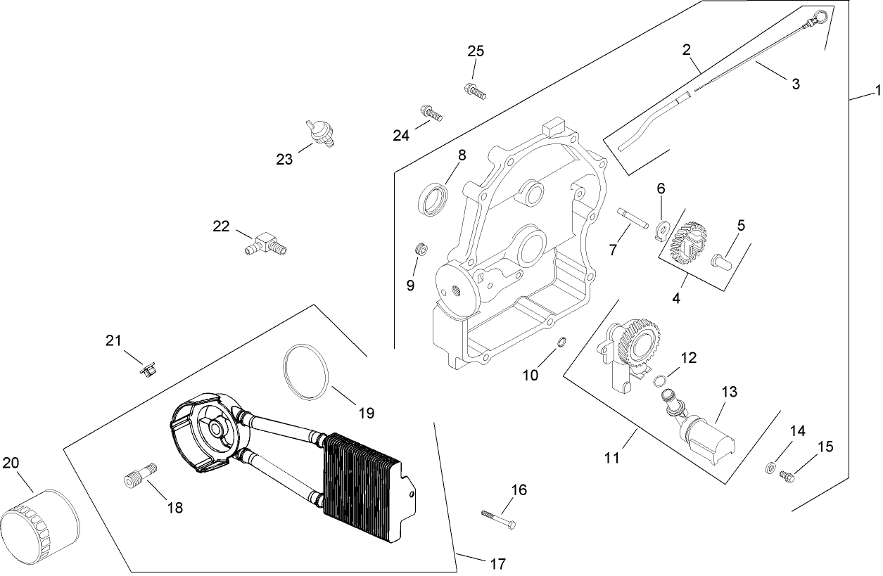 Oil Pan / Lubrication Assembly  Kohler CH740 0075