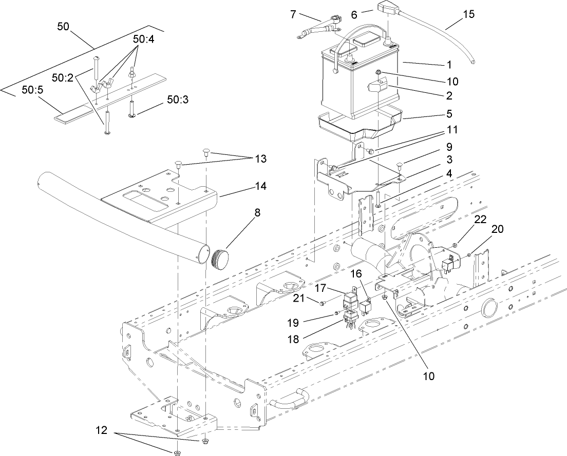 Battery and Bumper Assembly