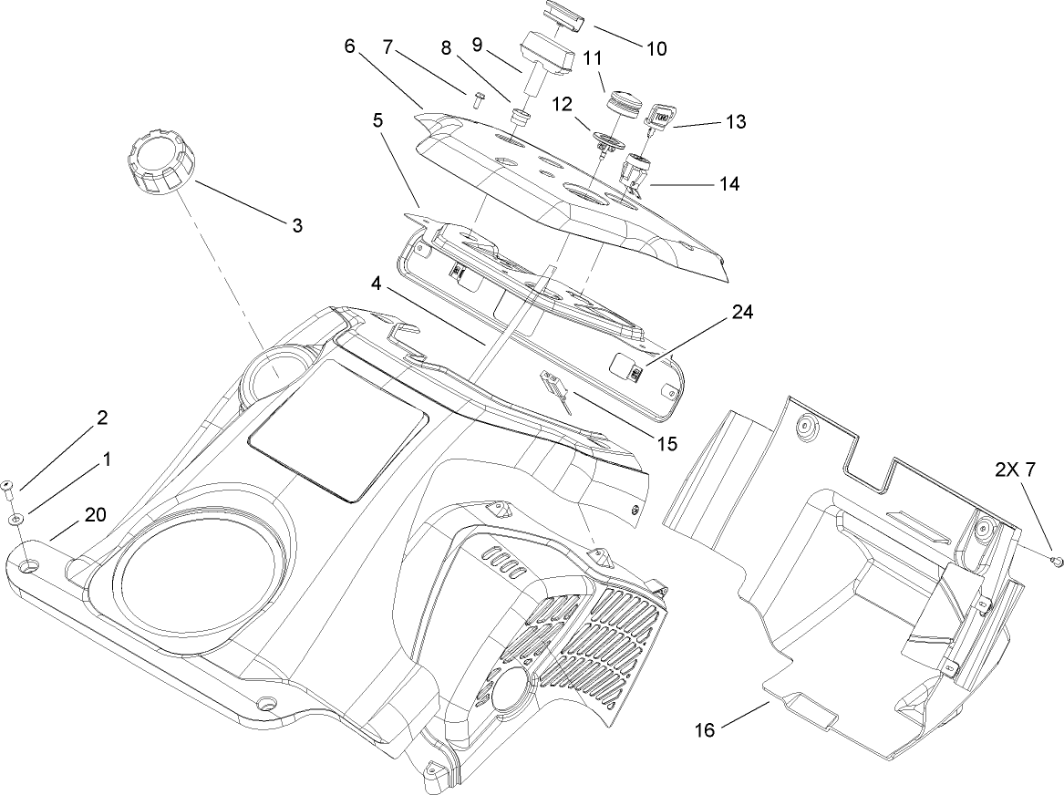 Shroud and Control Panel Assembly