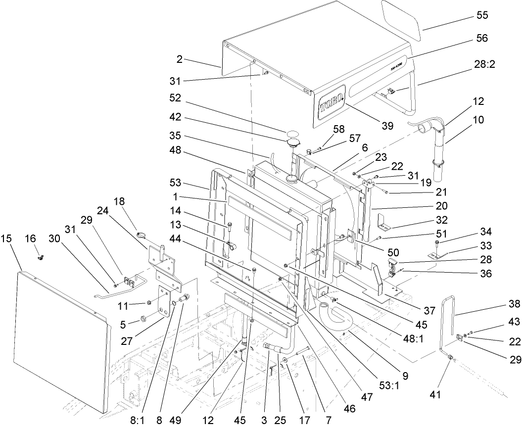Radiator and Hood Assembly