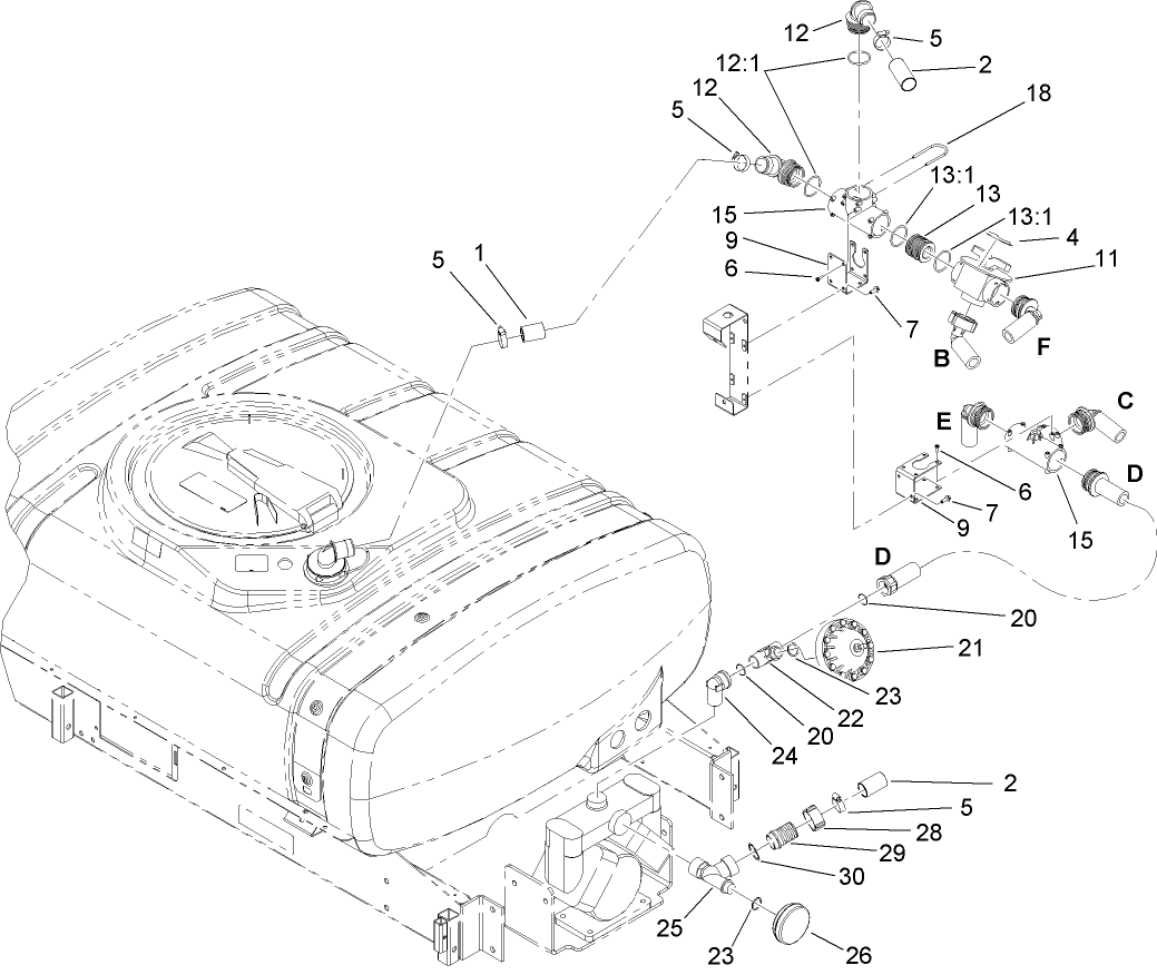 Upper Sprayer Component Assembly