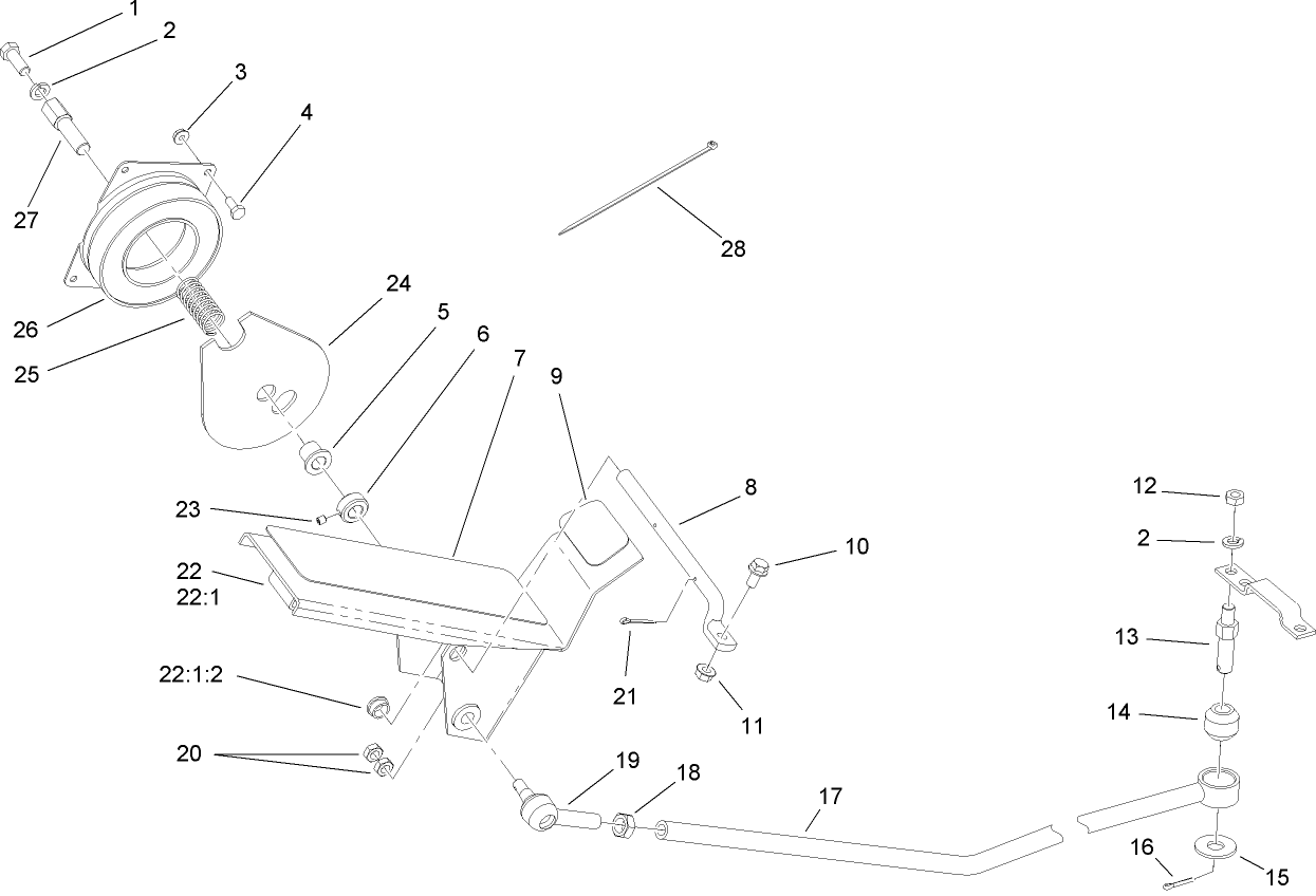 Traction Pedal and Cruise Control Assembly