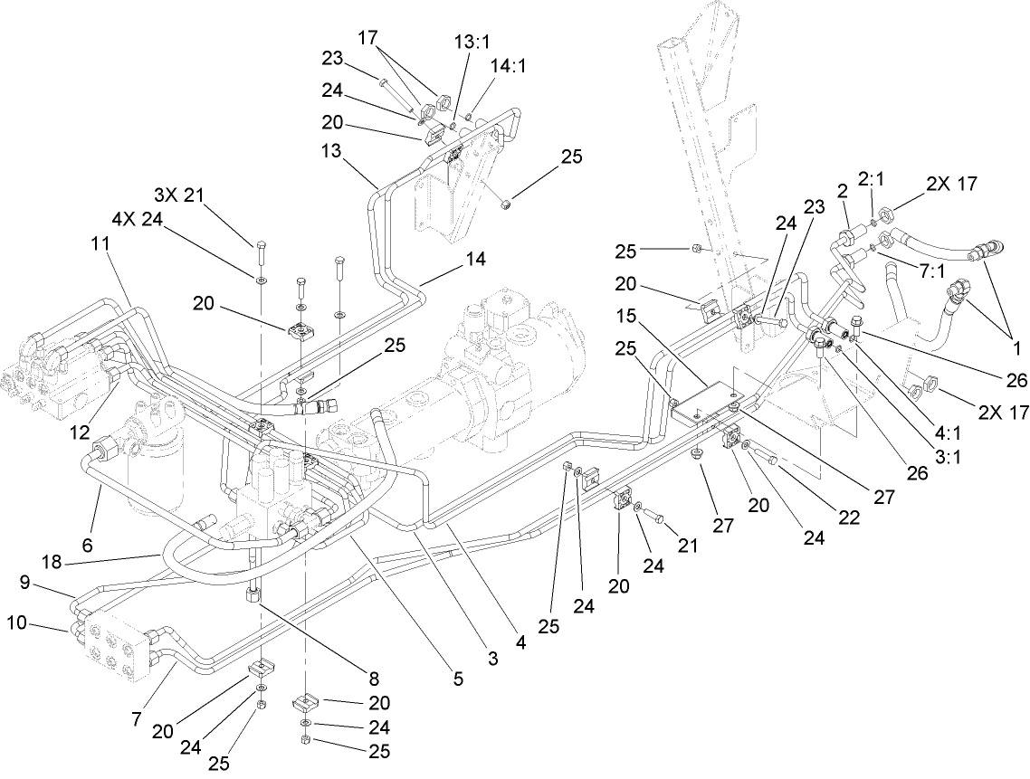 Hydraulic Lift Line Assembly