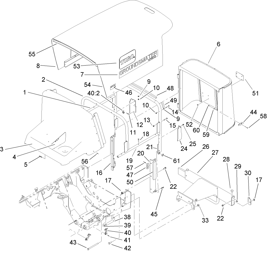 Hood, Screen and Bumper Assembly