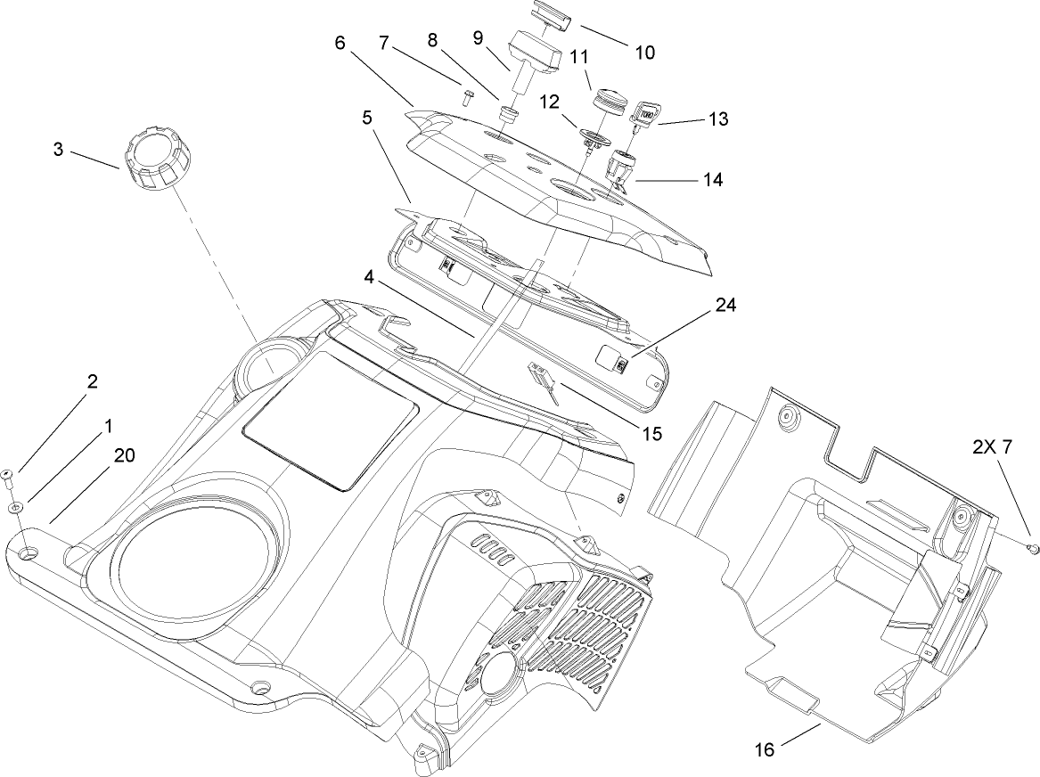 Shroud and Control Panel Assembly