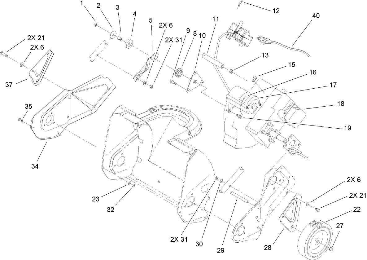 Engine, Rotor Housing and Sideplate Assembly