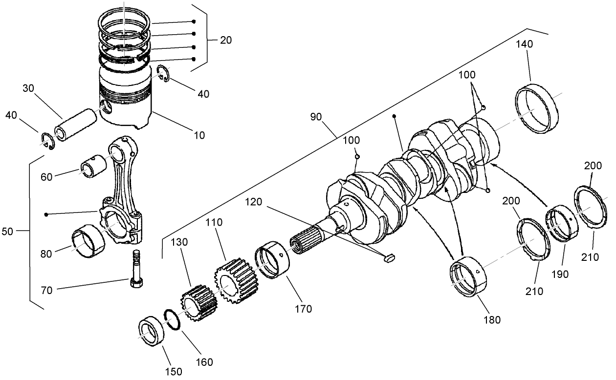 Piston and Crankshaft Assembly