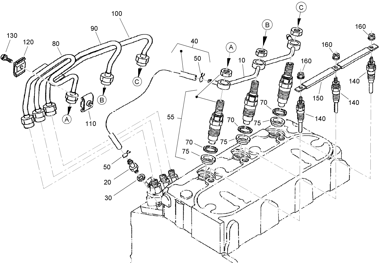 Nozzle Holder and Glow Plug Assembly