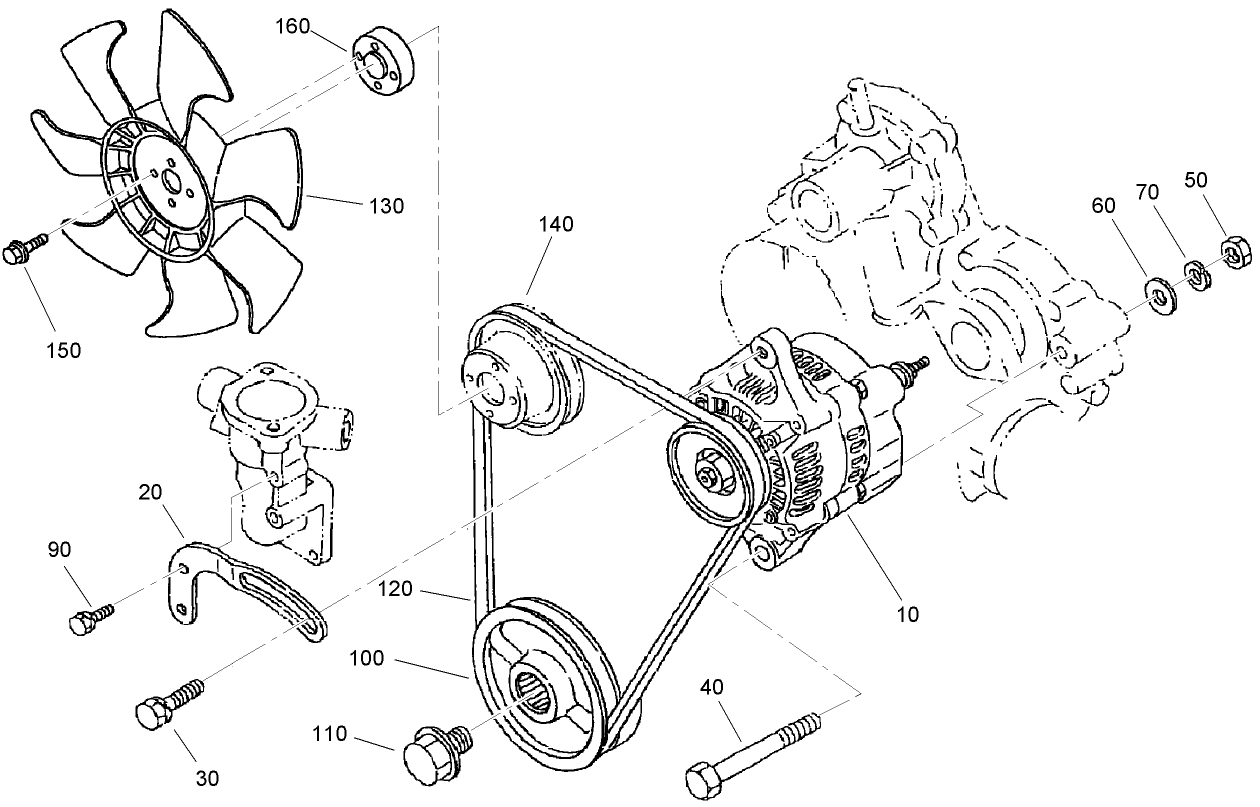 Alternator and Pulley Assembly