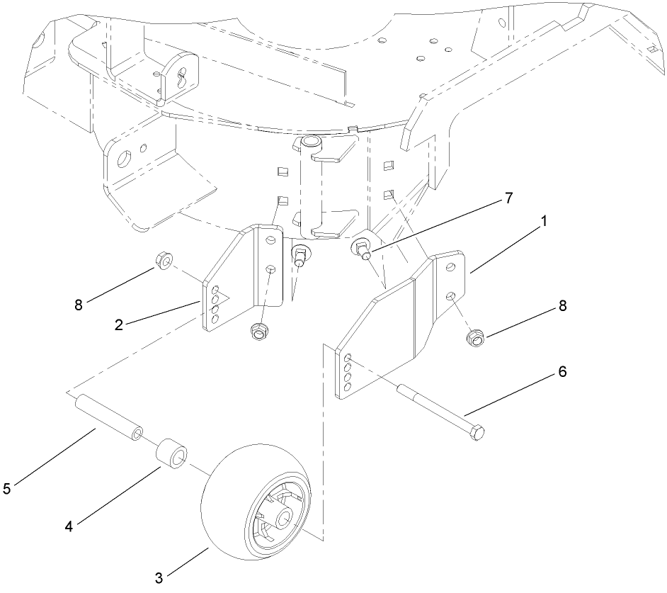 Discharge Side Rear Anti-Scalp Roller Kit No. 112-1792