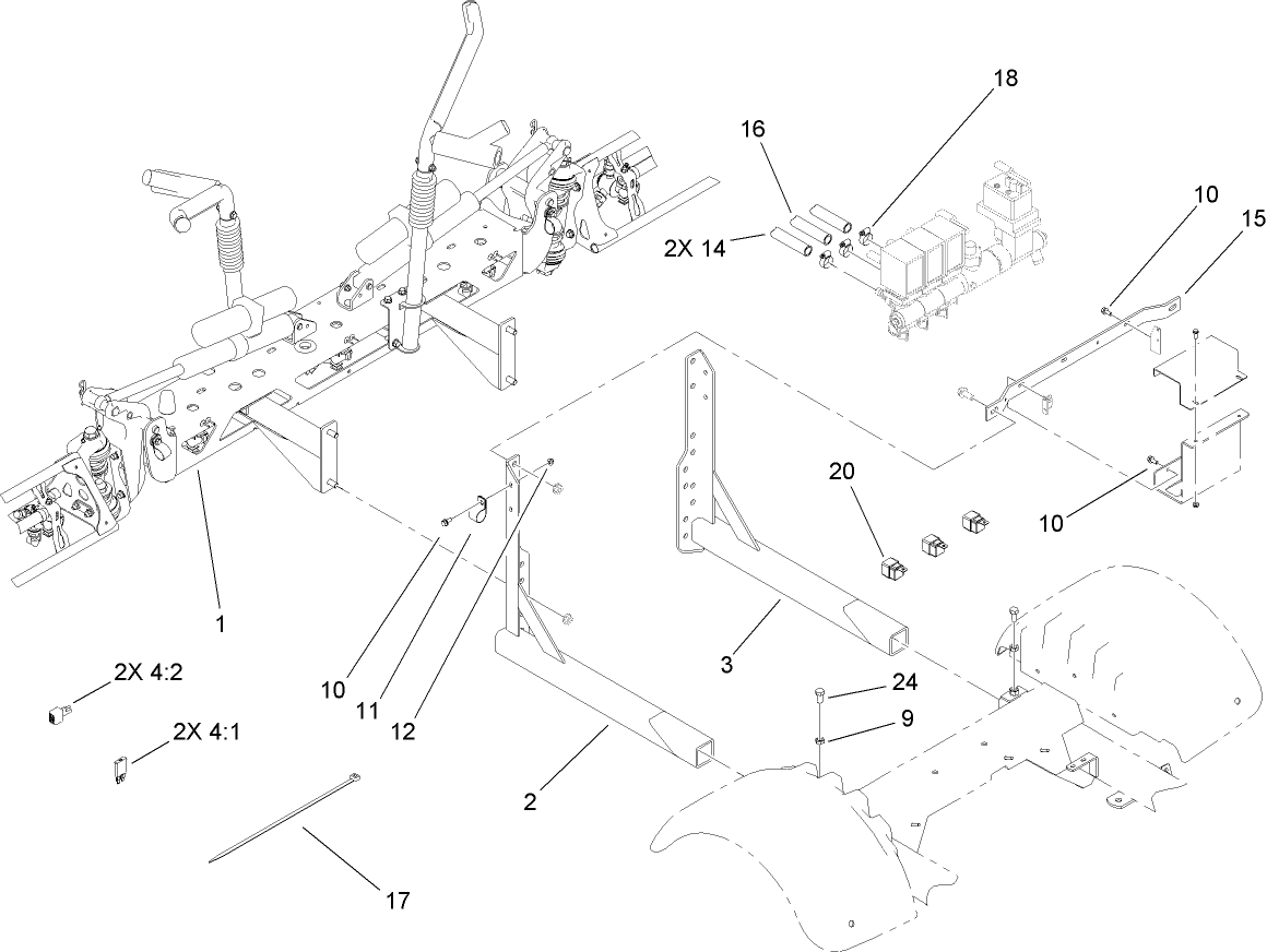 Multi-Pro 1200 and 1250 Boom Kit Assembly