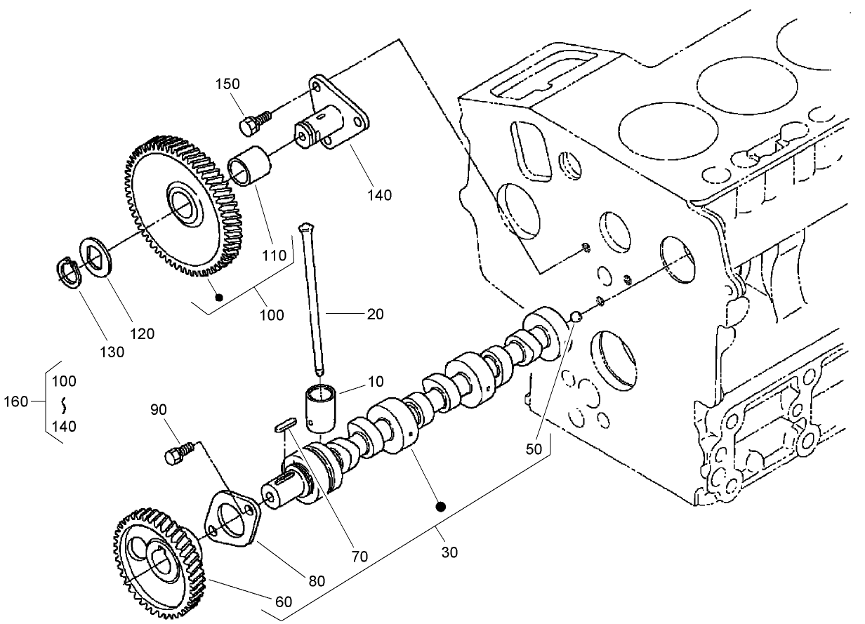 Cam Shaft and Idle Gear Assembly