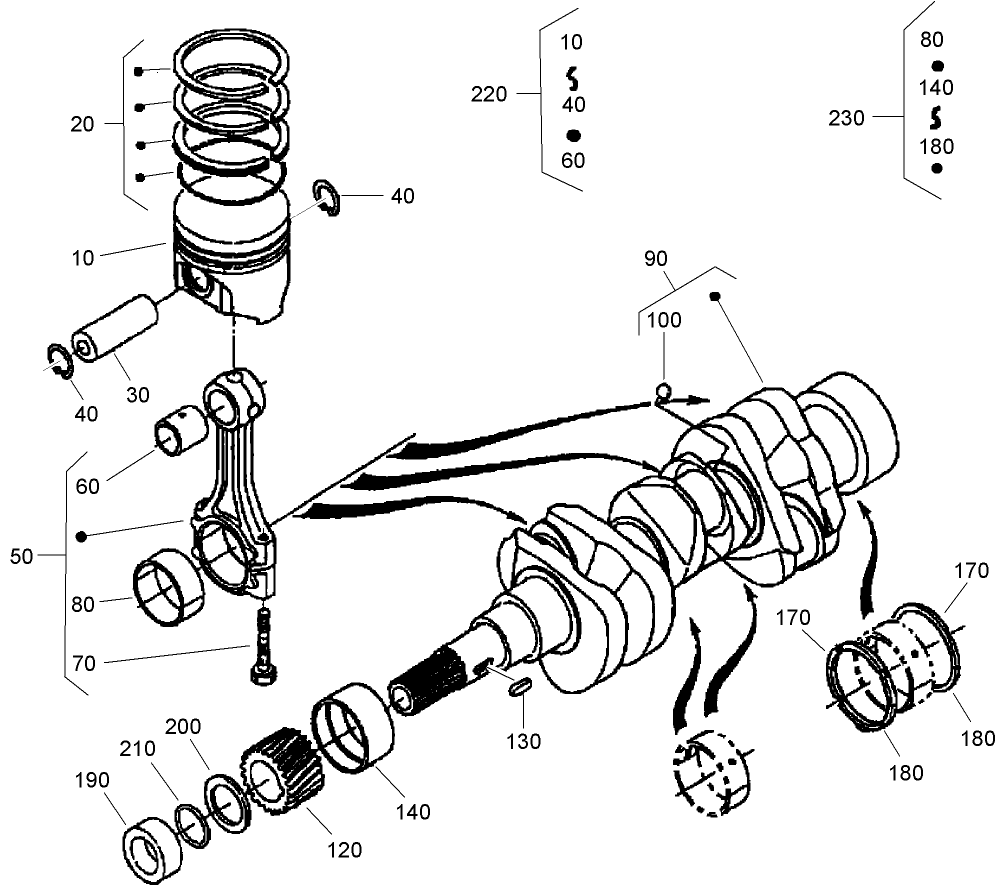 Piston and Crankshaft Assembly