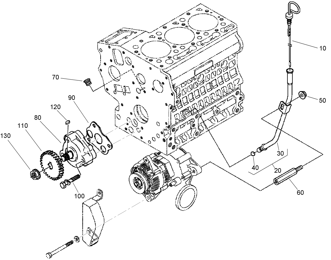 Oil Pump and Dipstick Assembly