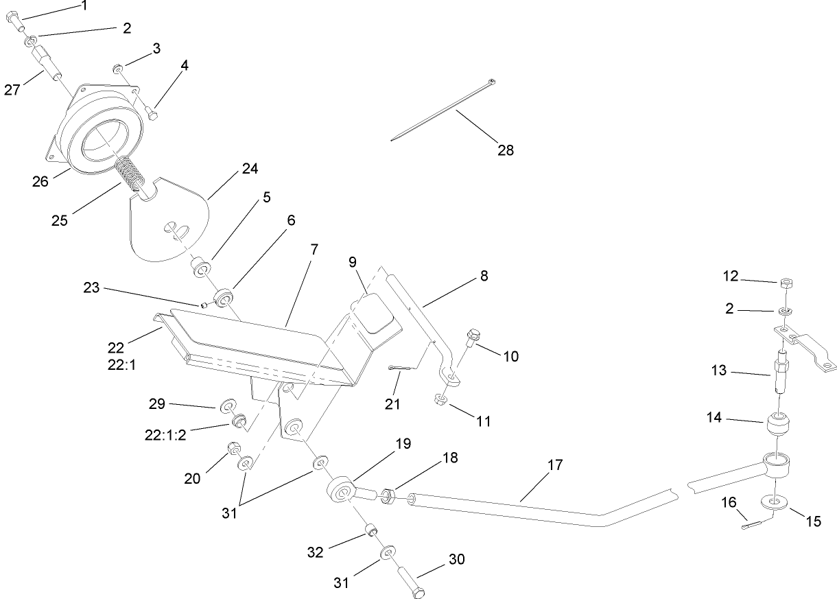 Traction Pedal and Cruise Control Assembly