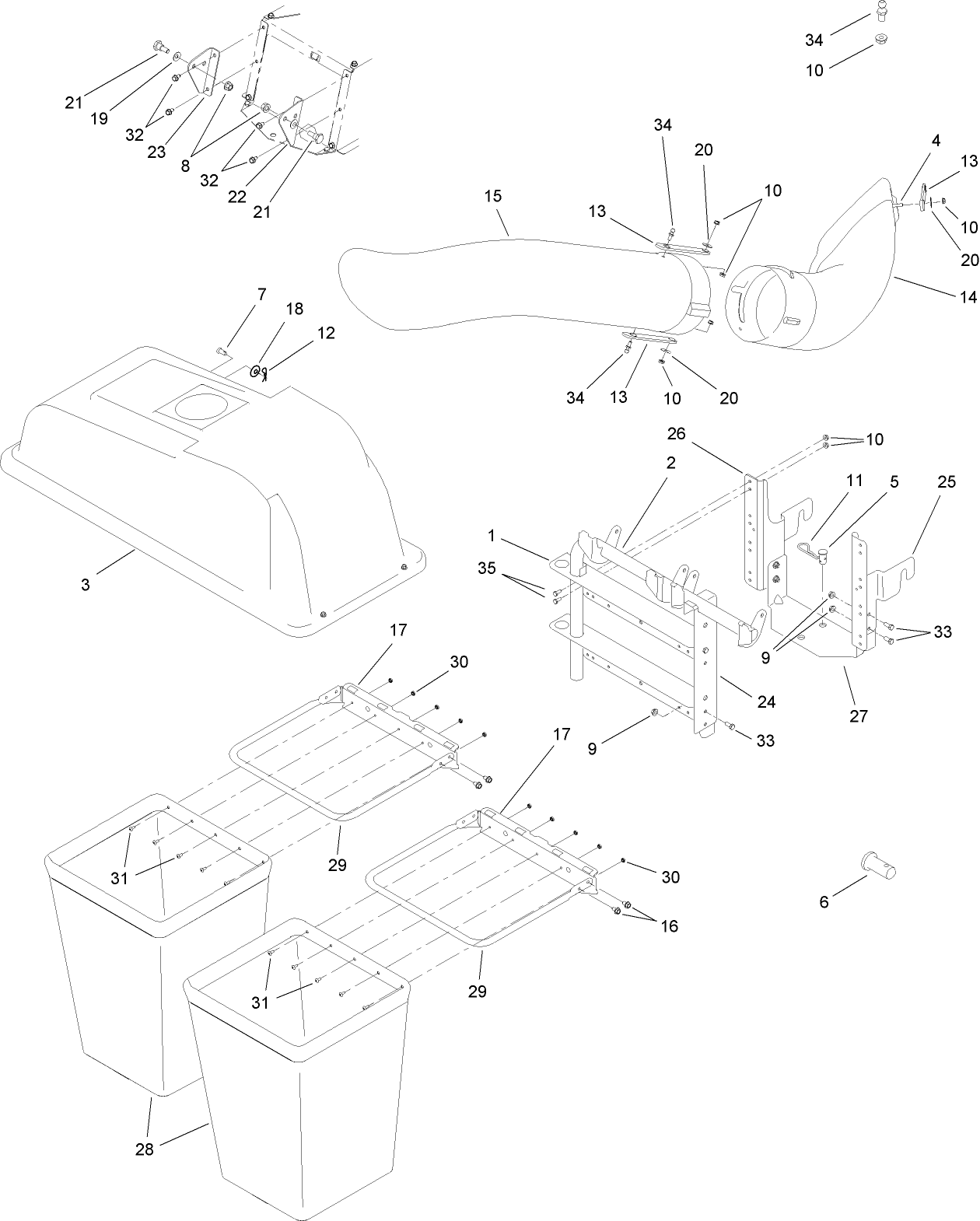 42 Inch Twin Bagger Assembly